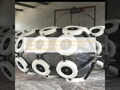 Fenders de borracha marítima pneumática flutuante de tipo Yokohama-Neto (50/80kpa) ¢ Chain & Tire Net, Ship-to-Ship/Port, ISO 17357