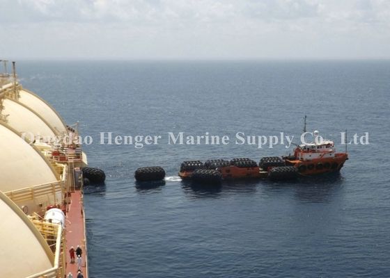 Qualidade Para-choque de borracha marinho personalizado do tamanho resistente à corrosão com rede Chain fábrica