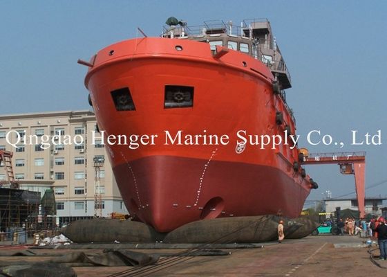 Qualidade ISO 14409 Certified Marine Rubber Airbag with 80kpa Working Pressure and Natural Rubber Material fábrica