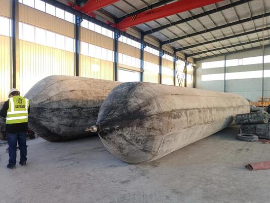 Qualidade Marine Rubber Airbag with Wear Indicator Layer for 0.8-3 M Diameter and 4-25 M Length Ship Launching fábrica